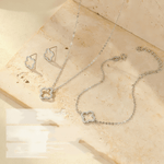Clover Necklace & Bracelet Set – 925 Sterling Silver - NAFALUXE