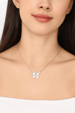 Colorful Butterfly Necklace in Sterling Silver - NAFALUXE