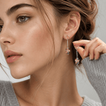 Colorful Crystal Drop Earrings in Sterling Silver - NAFALUXE