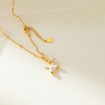 Cute Balloon Dog Pendant Necklace in Gold - Plated Sterling Silver - NAFALUXE
