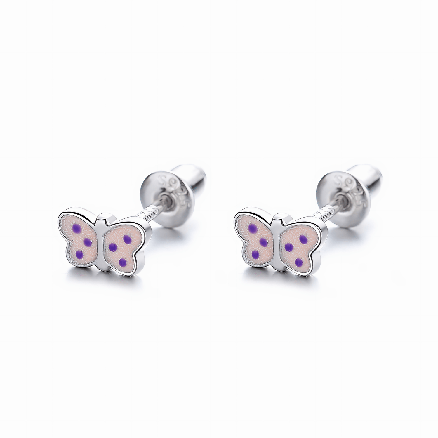Cute Butterfly Studs – Sterling Silver for Girls - NAFALUXE