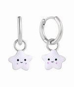 Cute Star Charm Hoop Earrings - NAFALUXE