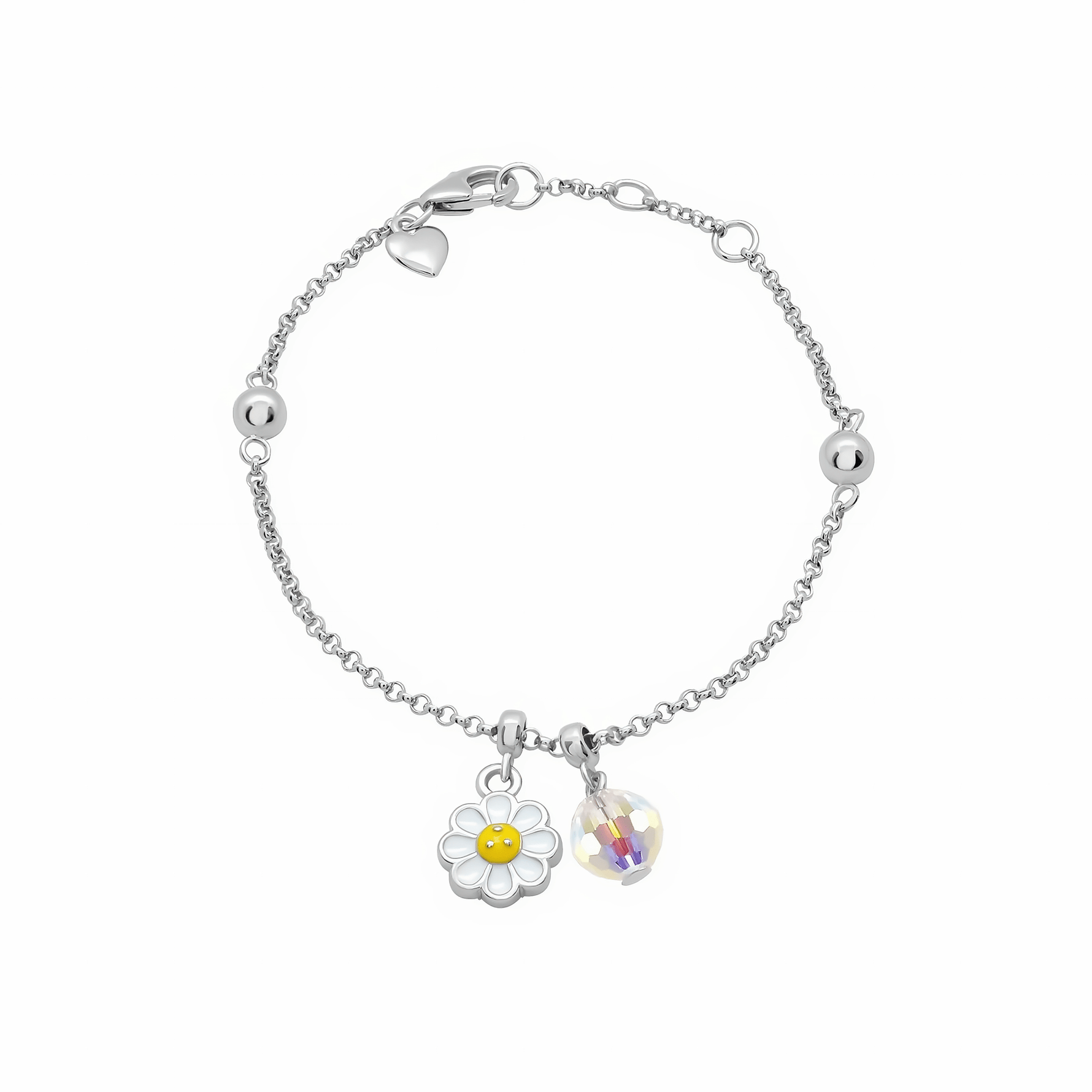 Daisy Crystal Charm Bracelet - NAFALUXE