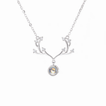 Deer Antler Projection Necklace – 925 Silver - NAFALUXE
