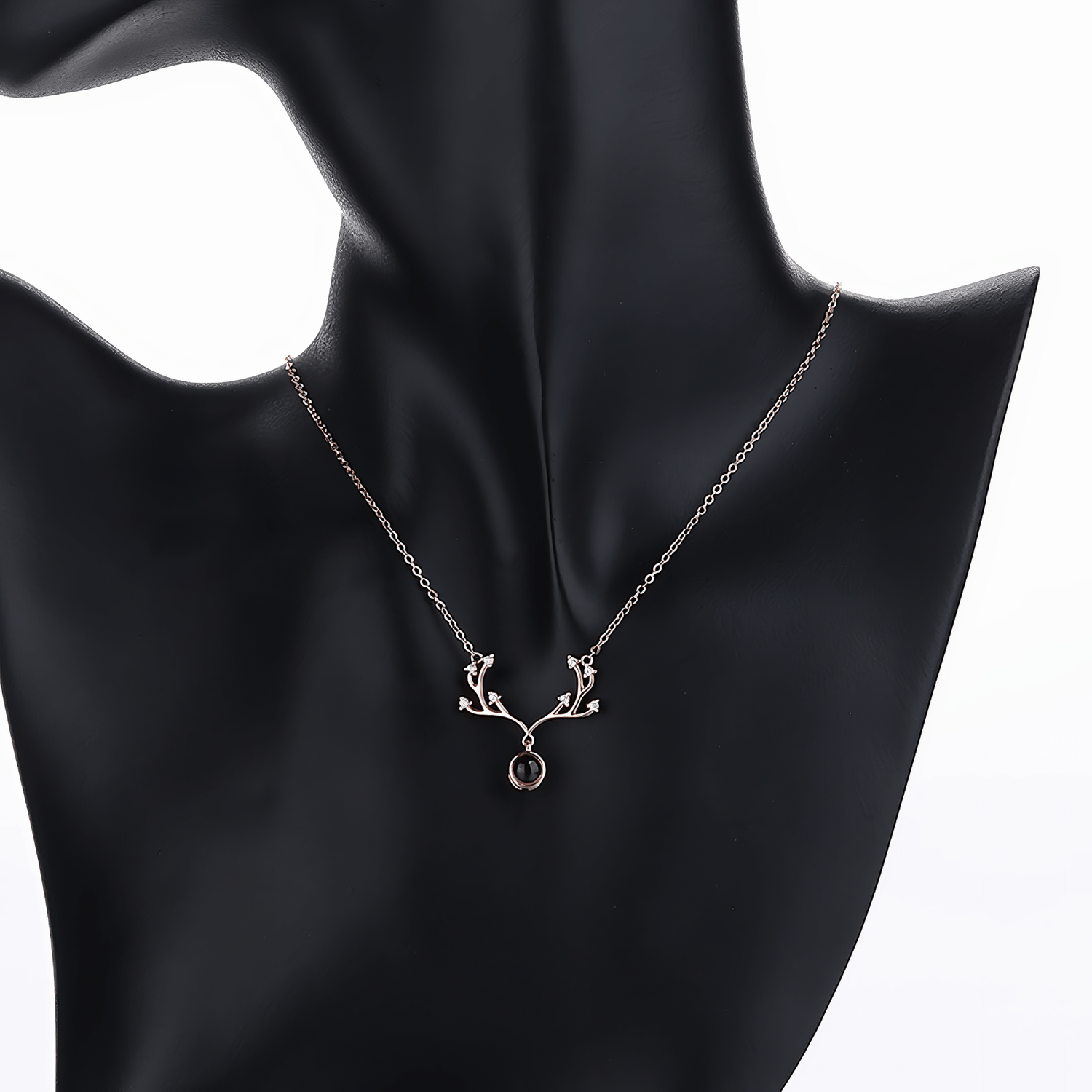 Deer Antler Projection Necklace – 925 Silver - NAFALUXE