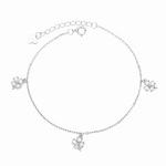 Delicate Four - Leaf Clover Charm Bracelet Sterling Silver 925 - NAFALUXE
