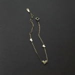 Delicate Triple Heart Bracelet – Gold on Silver - NAFALUXE