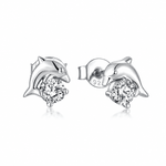 Dolphin CZ Stud Earrings - NAFALUXE