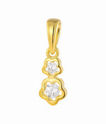 Double Blossom CZ Pendant Necklace - NAFALUXE