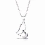 Dove Jewelry Set – Elegant Necklace and Earrings with Zircon Accents - NAFALUXE