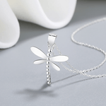 Dragonfly Pendant Necklace – 925 Silver - NAFALUXE