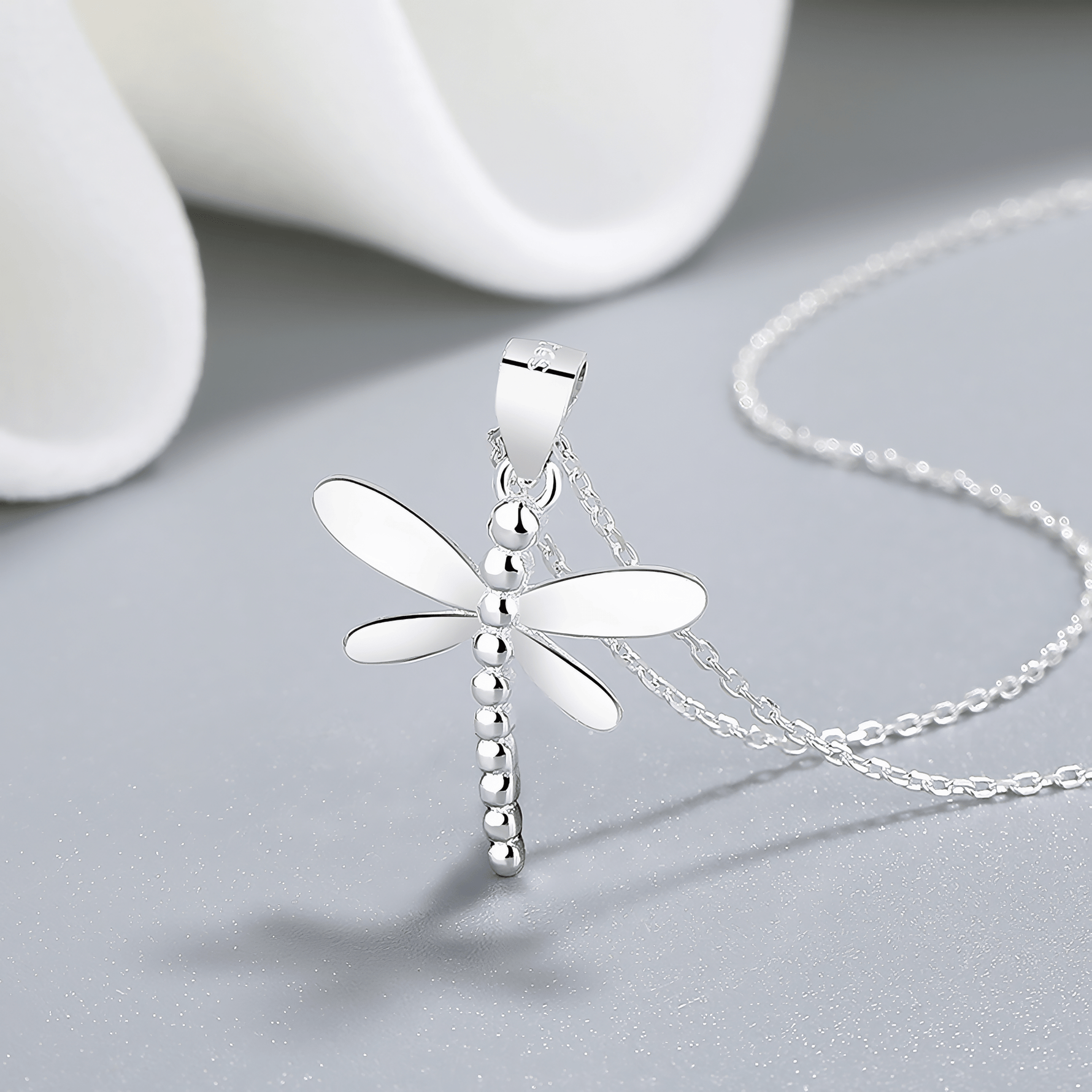 Dragonfly Pendant Necklace – 925 Silver - NAFALUXE