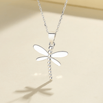 Dragonfly Pendant Necklace – 925 Silver - NAFALUXE