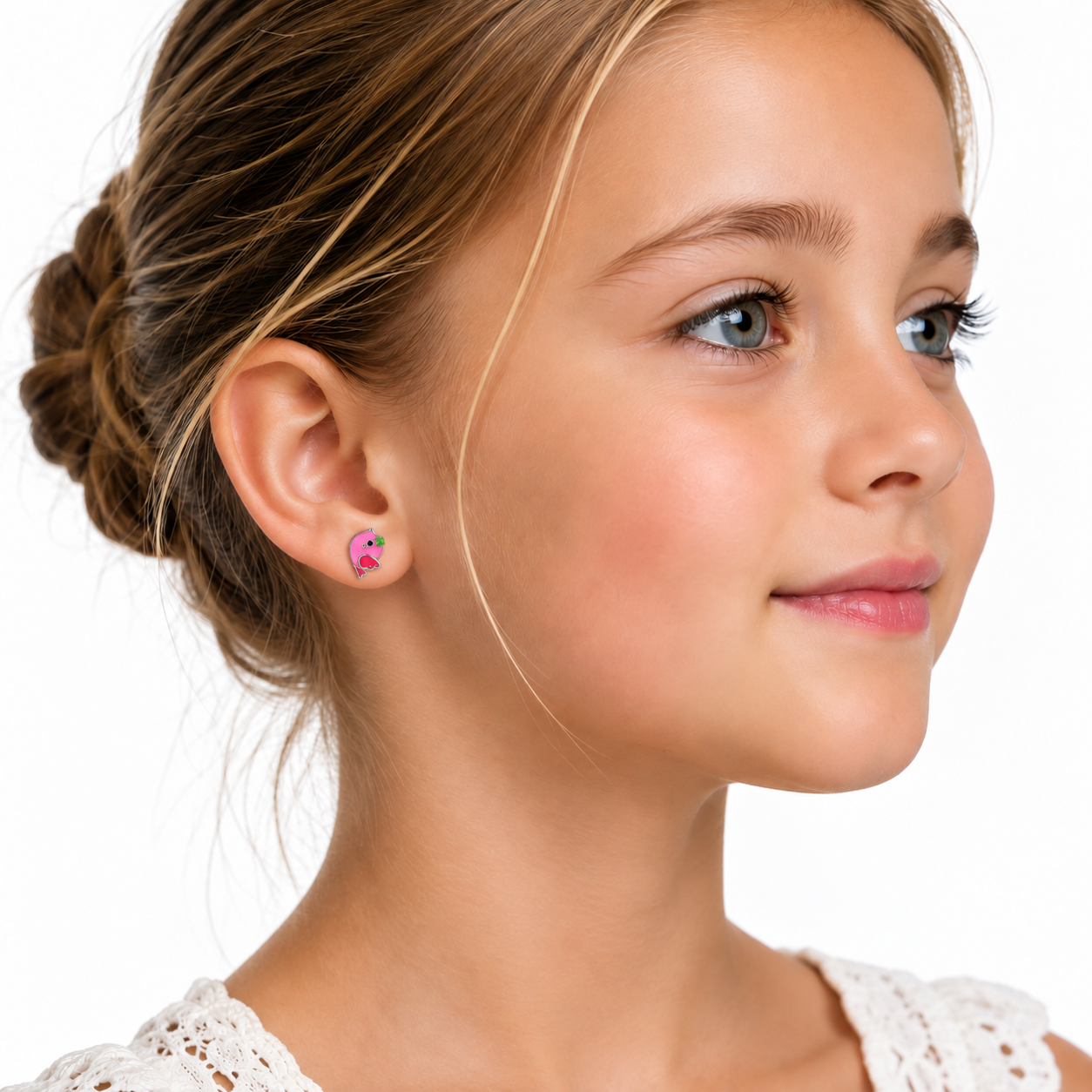 Pink Flamingo Stud Earrings