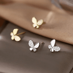 Elegant Butterfly Earrings in Sterling Silver 925 - NAFALUXE