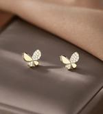 Elegant Butterfly Earrings in Sterling Silver 925 - NAFALUXE