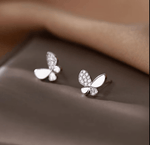 Elegant Butterfly Earrings in Sterling Silver 925 - NAFALUXE