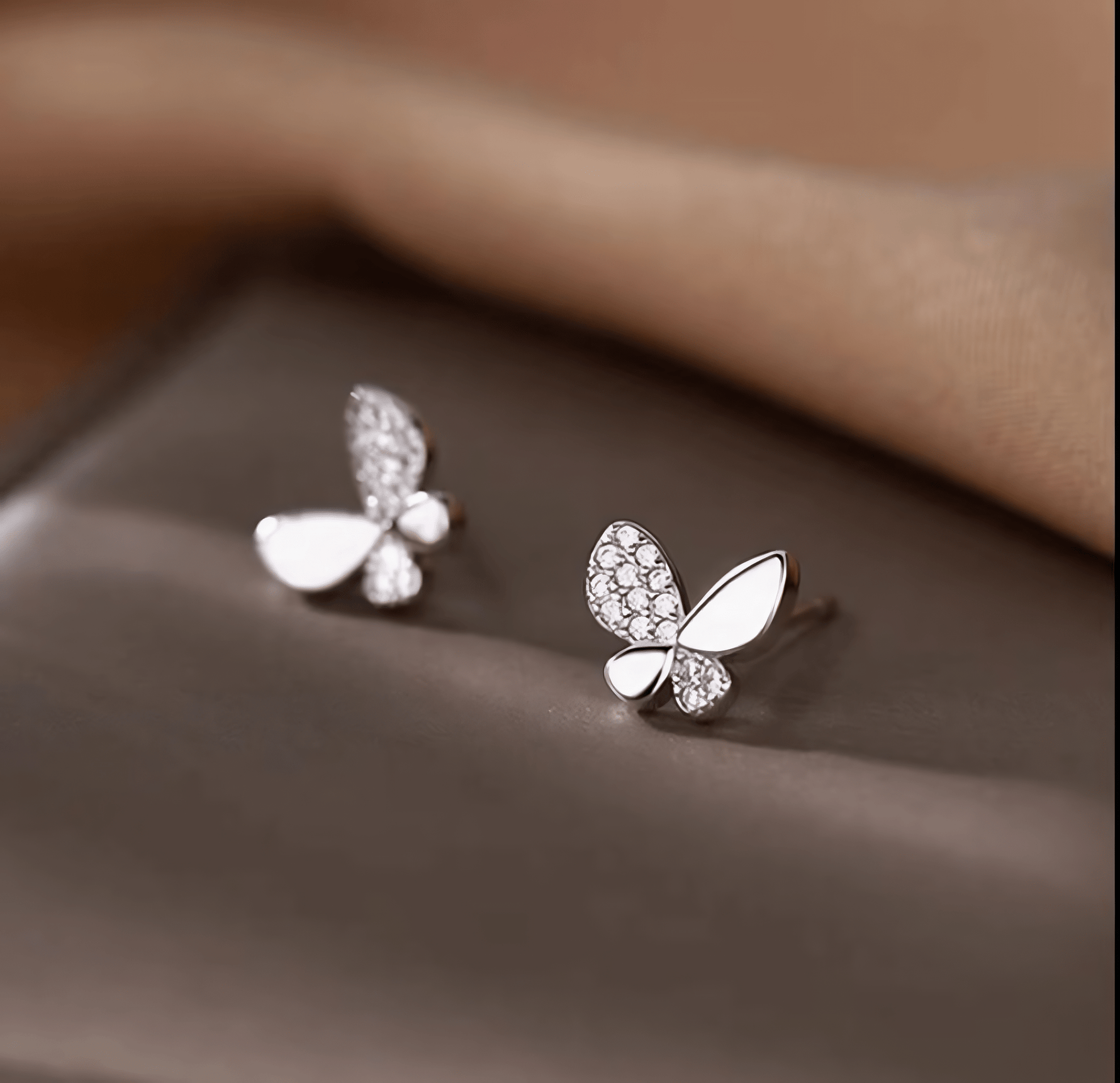 Elegant Butterfly Earrings in Sterling Silver 925 - NAFALUXE