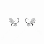 Elegant Butterfly Earrings in Sterling Silver 925 - NAFALUXE