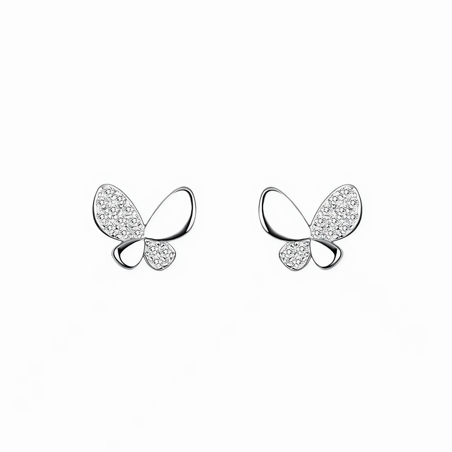 Elegant Butterfly Earrings in Sterling Silver 925 - NAFALUXE
