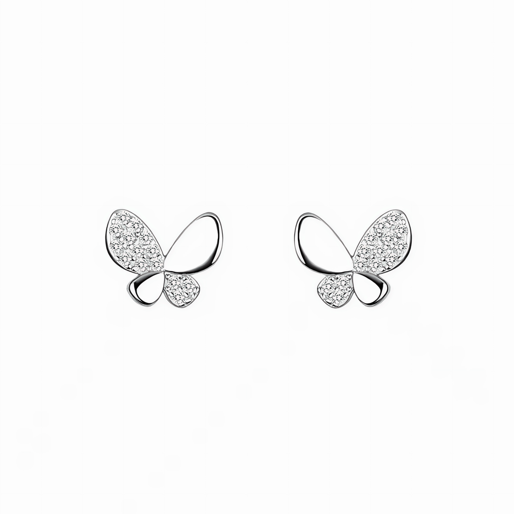 Elegant Butterfly Earrings in Sterling Silver 925 - NAFALUXE