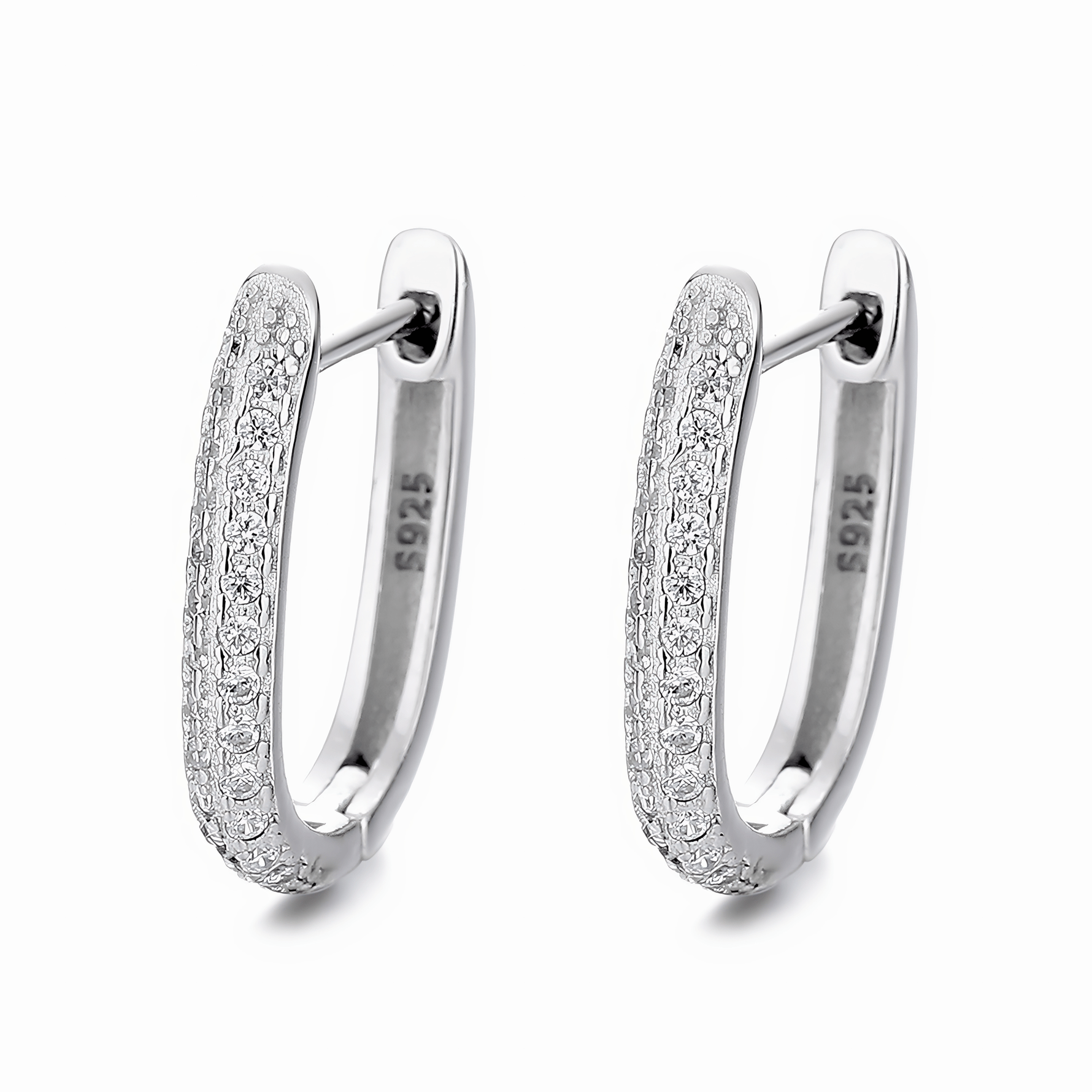 Elegant CZ Hoop Earrings - NAFALUXE