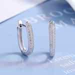 Elegant CZ Hoop Earrings - NAFALUXE