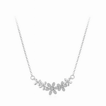 Elegant Floral Design Silver Necklace - NAFALUXE