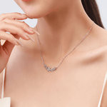 Elegant Floral Design Silver Necklace - NAFALUXE