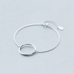 Elegant Open Ring Bracelet – 925 Silver - NAFALUXE