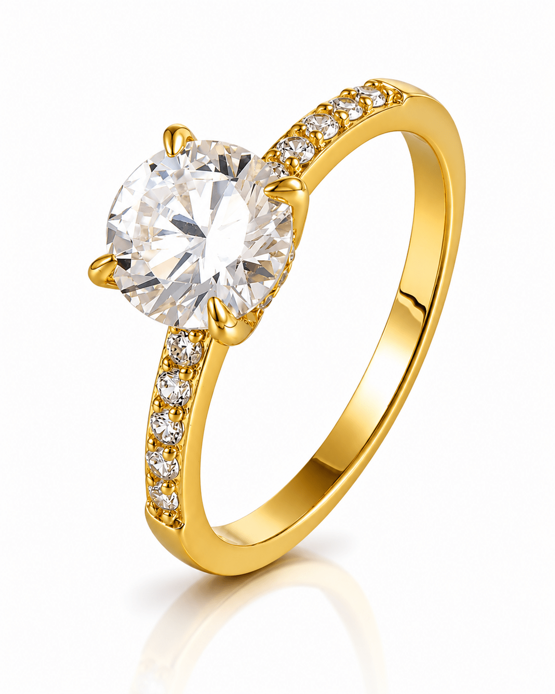 Elegant Solitaire CZ Ring - NAFALUXE