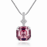 Emerald Cut CZ Pendant Necklace – 925 Sterling Silver - NAFALUXE