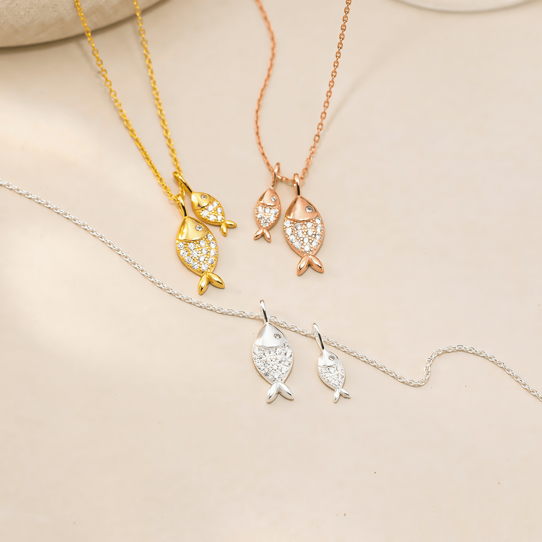 Fish CZ Pendant Necklace – 925 Sterling Silver - NAFALUXE