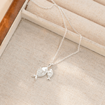 Fish CZ Pendant Necklace – 925 Sterling Silver - NAFALUXE