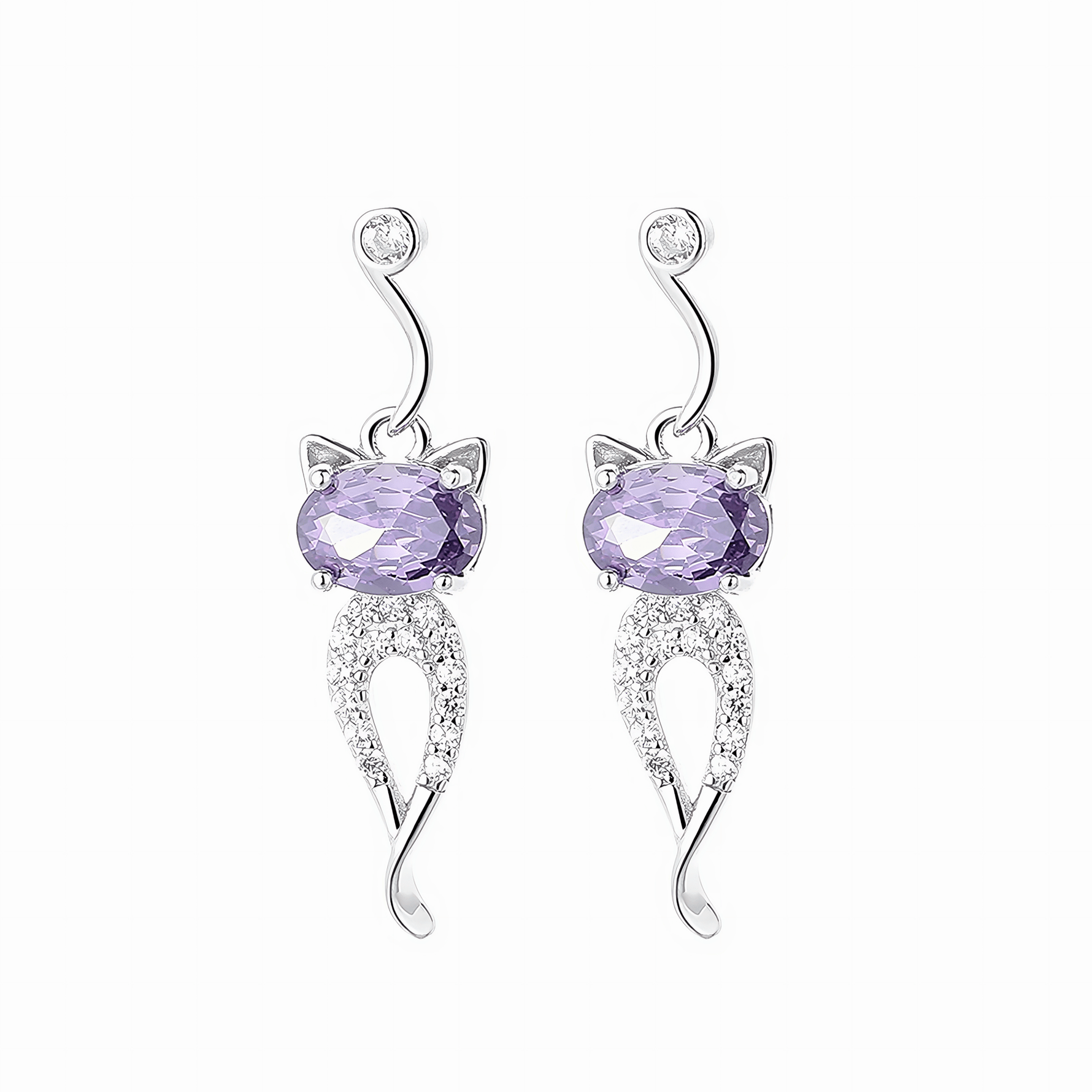 Gemstone Kitty Drop Earrings - NAFALUXE