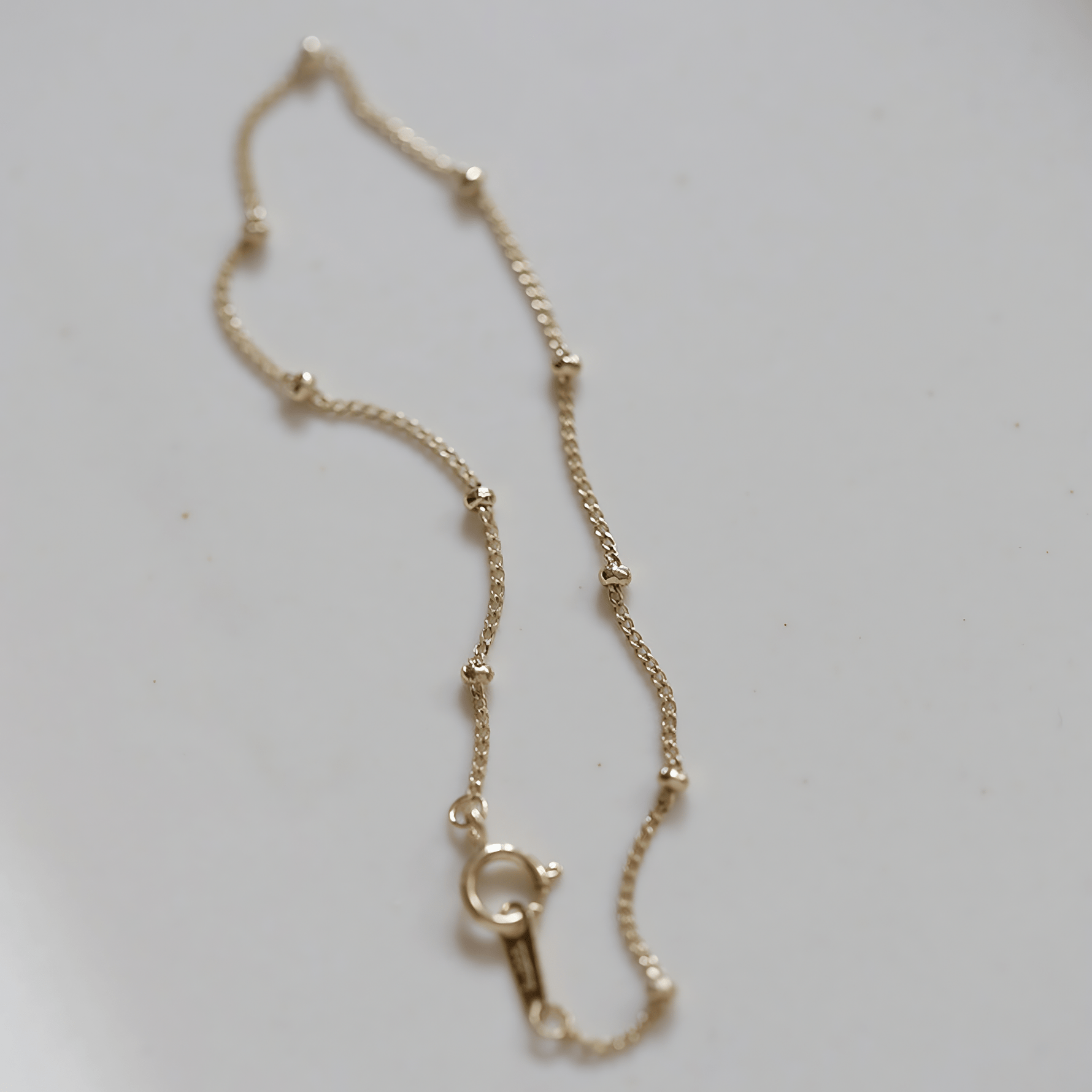 Gold - Plated Dotted Chain Bracelet - NAFALUXE