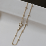 Gold - Plated Dotted Chain Bracelet - NAFALUXE