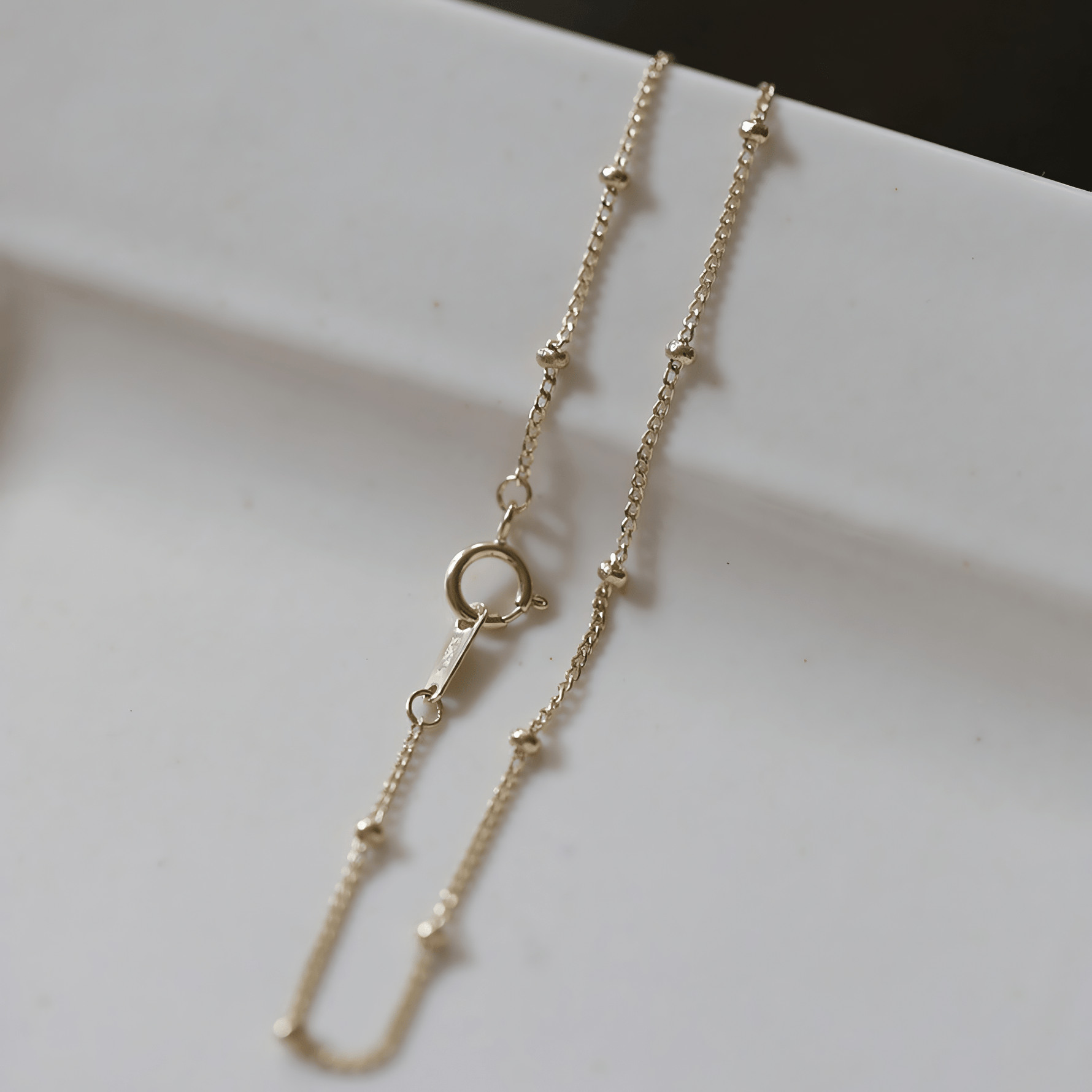 Gold - Plated Dotted Chain Bracelet - NAFALUXE