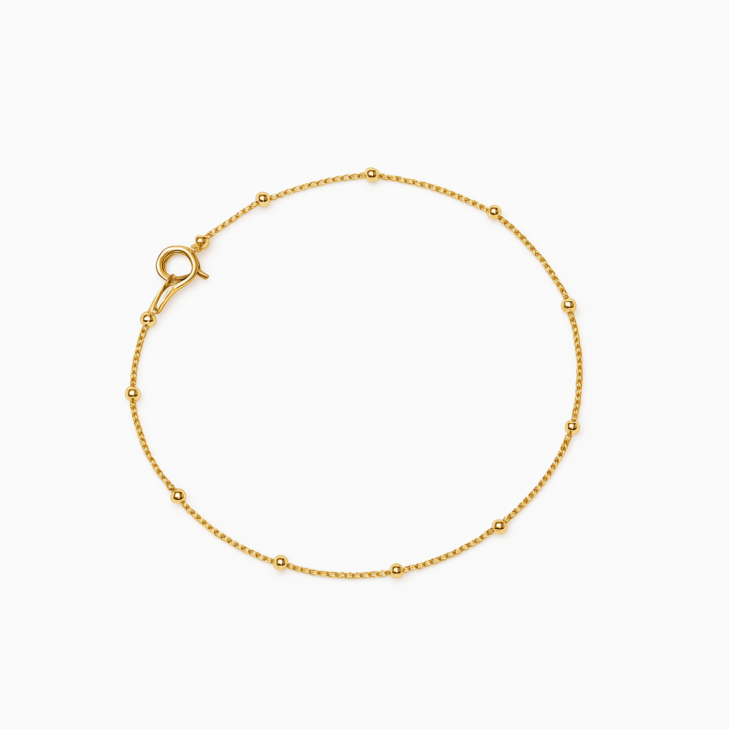 Gold - Plated Dotted Chain Bracelet - NAFALUXE