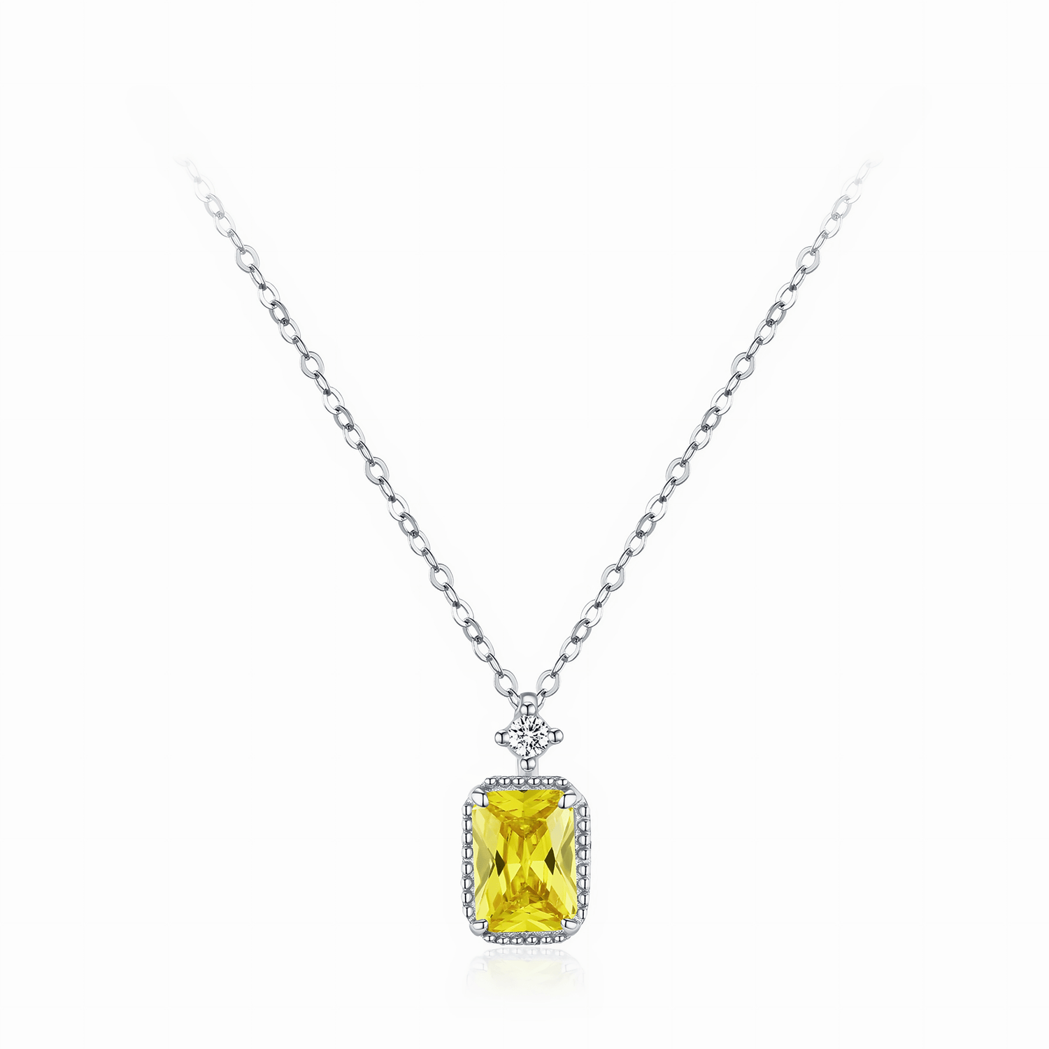 Golden Glow Yellow Gemstone Pendant Necklace - NAFALUXE