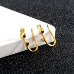 Golden Tulip Bloom Hoop Earrings - NAFALUXE