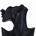 Green Heart Drop Earrings – 925 Silver - NAFALUXE