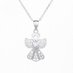 Guardian Angel Heart Necklace – 925 Silver - NAFALUXE
