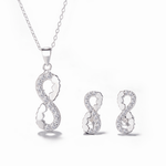 Infinity Dragon Jewelry Set – Necklace and Earrings with Sparkling Zirconia - NAFALUXE