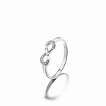 Infinity Sparkle Ring in Sterling Silver - NAFALUXE