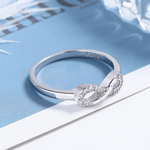 Infinity Sparkle Ring in Sterling Silver - NAFALUXE