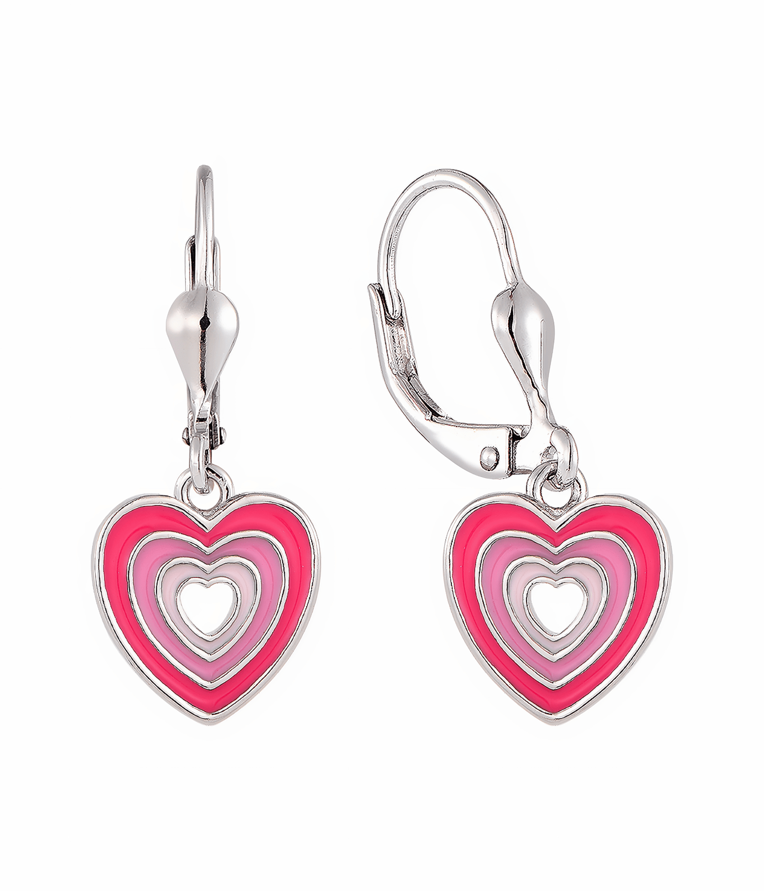 Layered Heart Drop Earrings - NAFALUXE