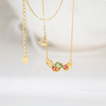 Lotus Flower Butterfly Necklace in Gold - Plated Sterling Silver - NAFALUXE