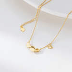 Lotus Flower Butterfly Necklace in Gold - Plated Sterling Silver - NAFALUXE