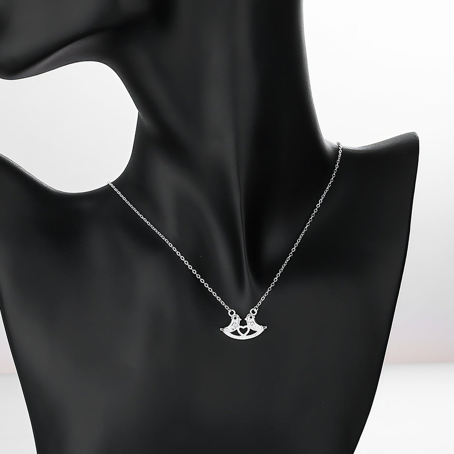 Love Birds Pendant Necklace – 925 Silver - NAFALUXE